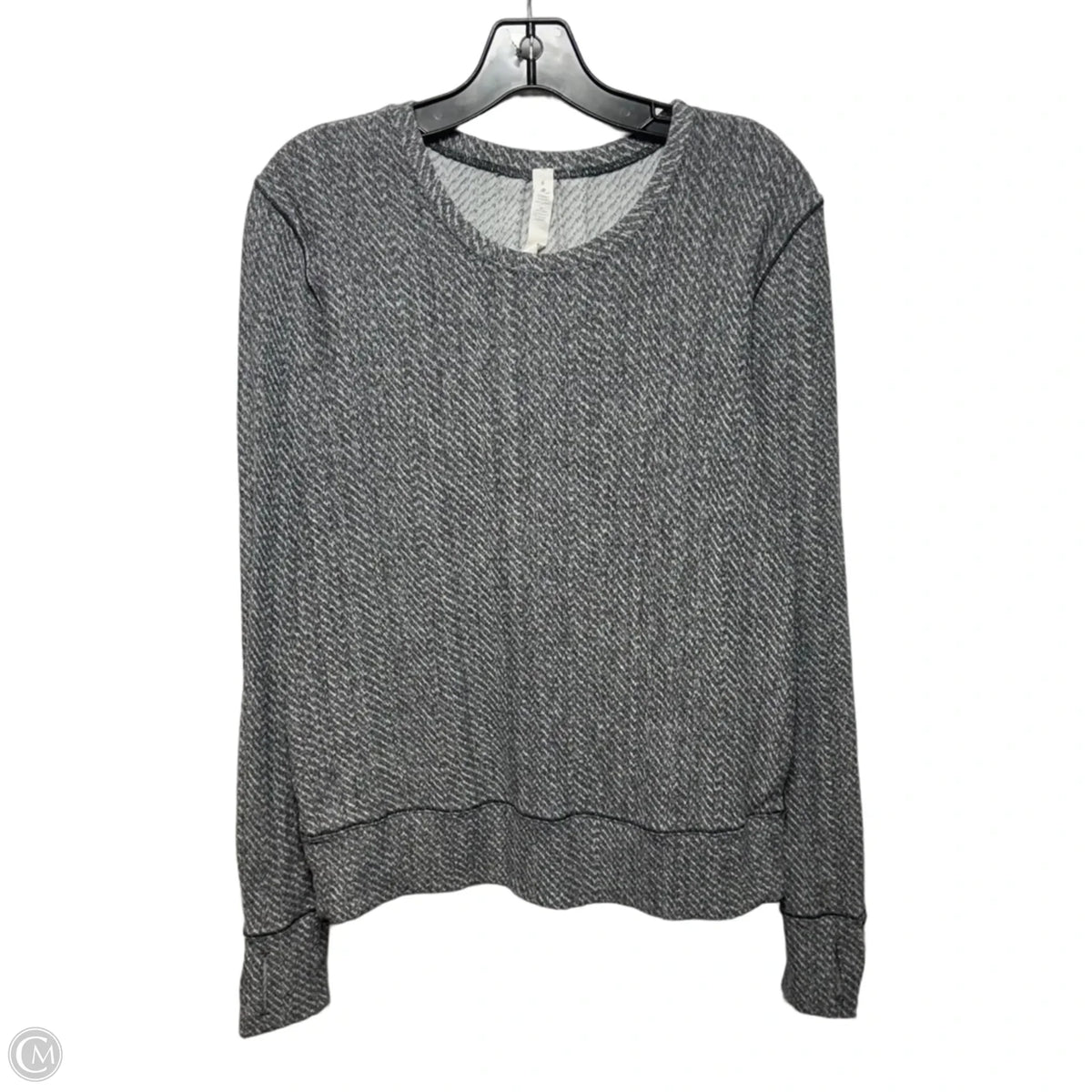 Athletic Top Long Sleeve By Lululemon In Grey, Size: 6