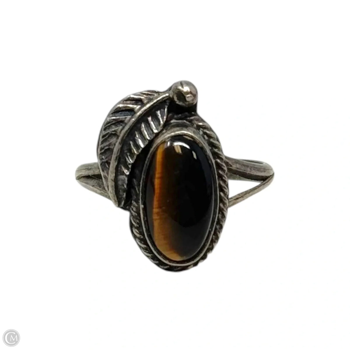 Tigers Eye Cabachon Ring, Size: 5.5