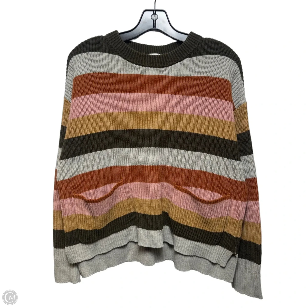 Sweater By Mustard Seed In Striped Pattern, Size: S