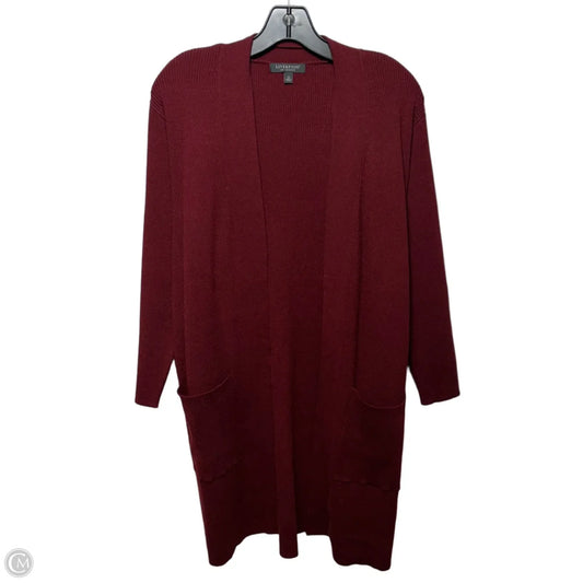 Sweater Cardigan By Liverpool In Maroon, Size: Xs