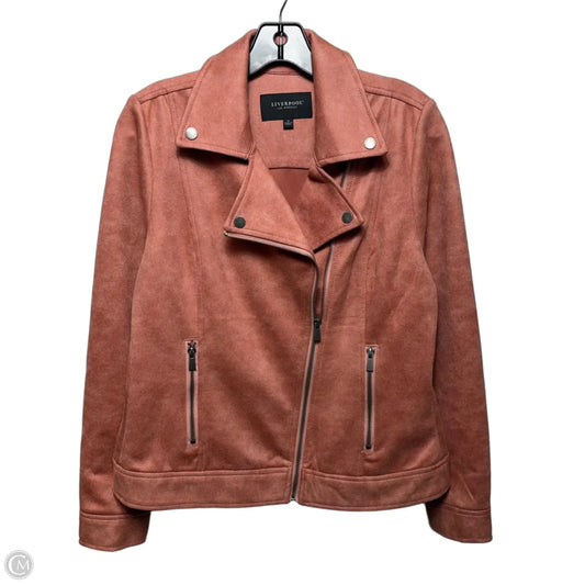 Jacket Moto By Liverpool In Pink, Size: M