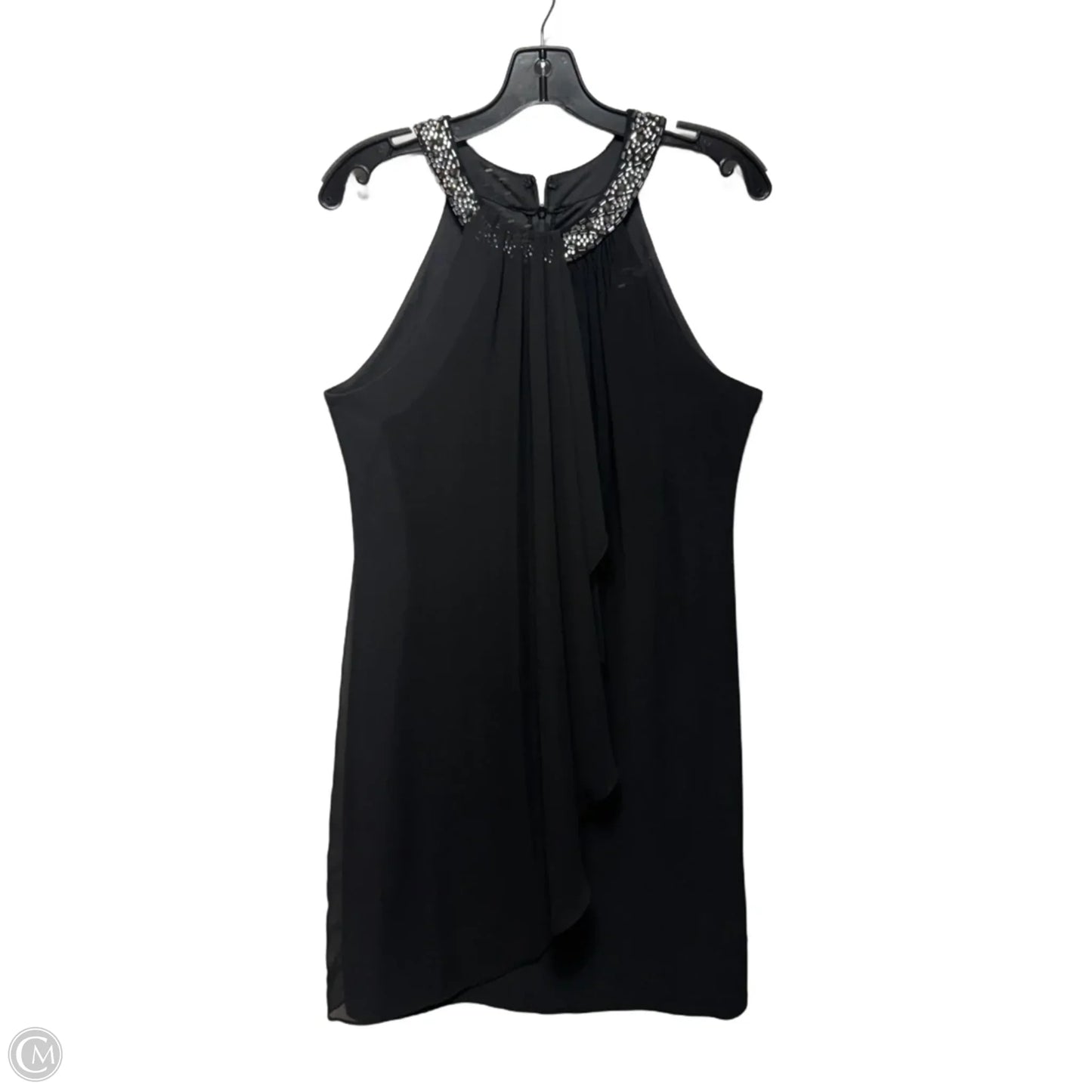 Embellished Halter Neck Mini Dress Designer By X By Xscape In Black, Size: 12