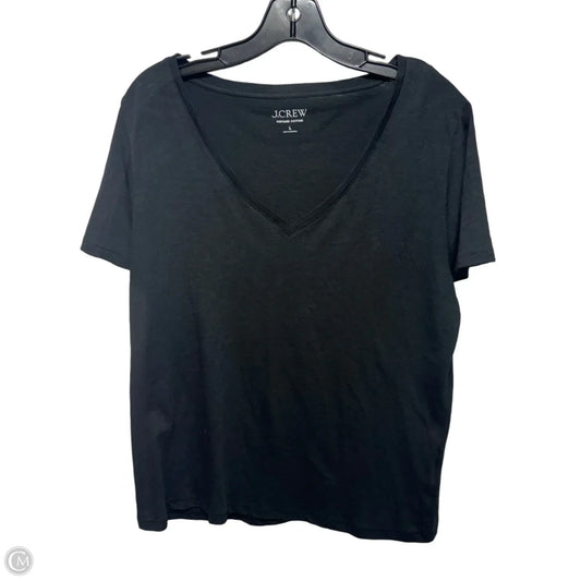 Top Short Sleeve Basic By J. Crew In Black, Size: L