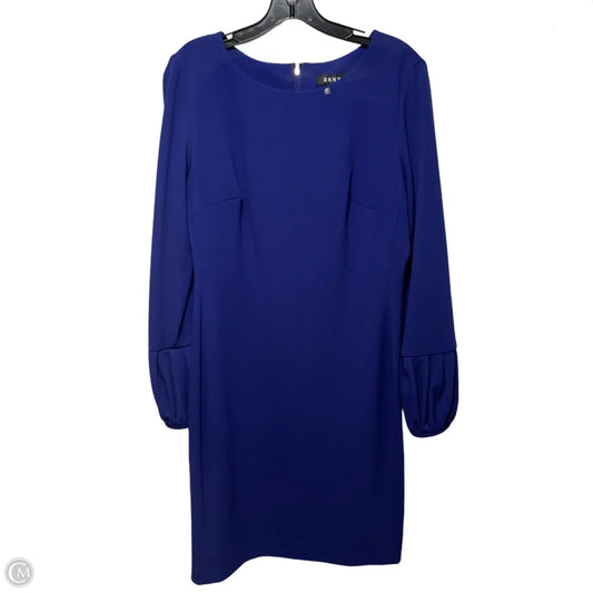 Dress Casual Midi By Dkny In Blue, Size: 12