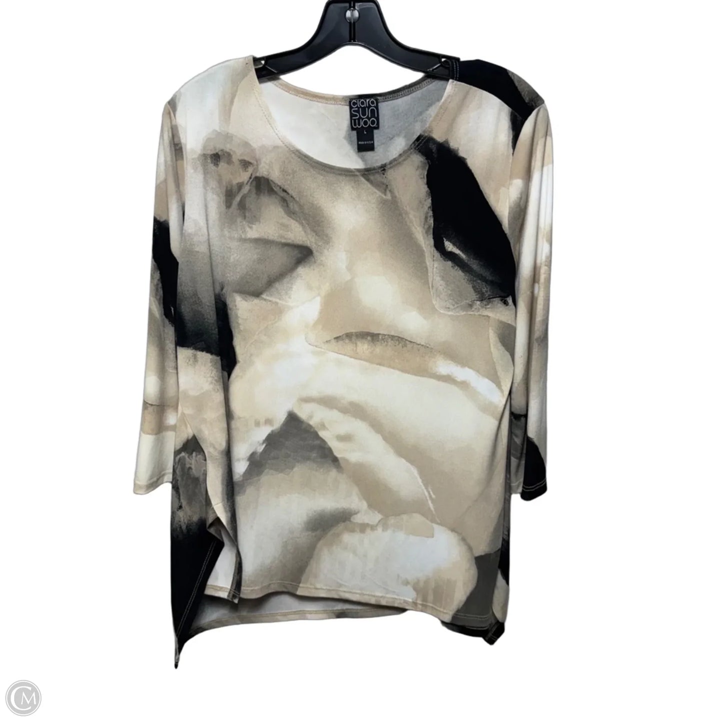 Top Long Sleeve By Clara Sun Woo In Beige, Size: L