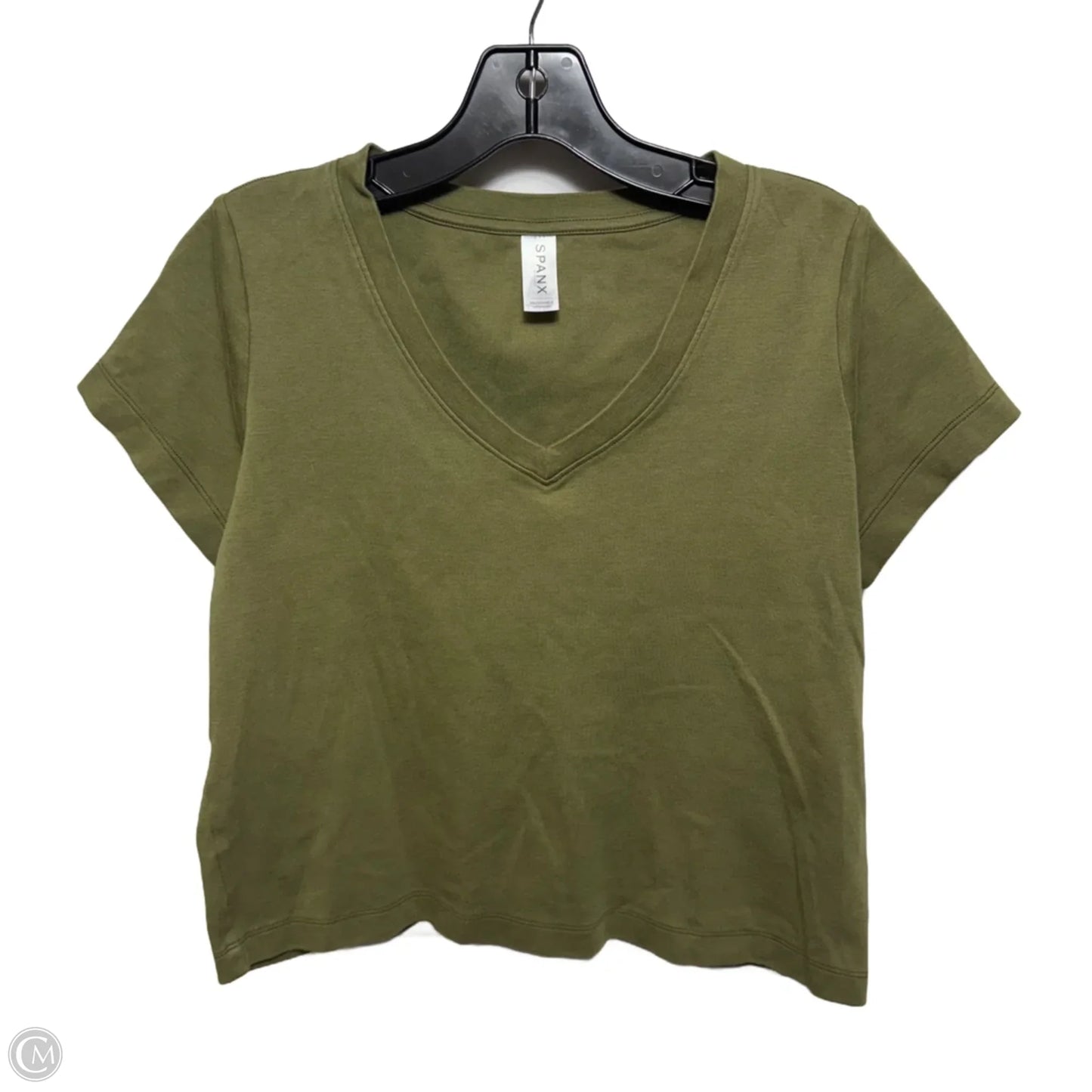 Top Short Sleeve By Spanx In Dark Pine, Size: M