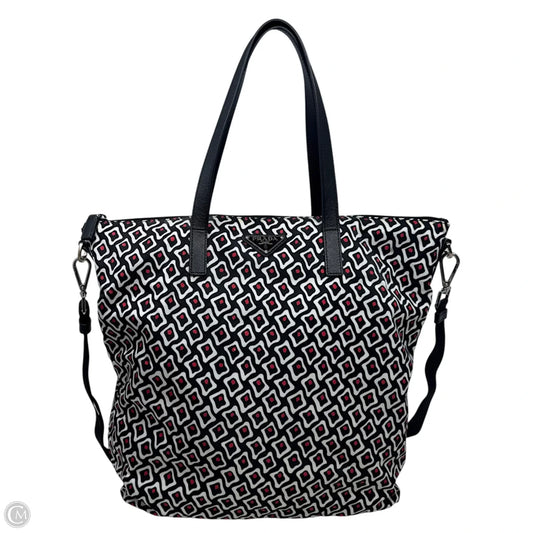 Tessuto Nylon Satchel Tote Luxury Designer By Prada, Size: Large