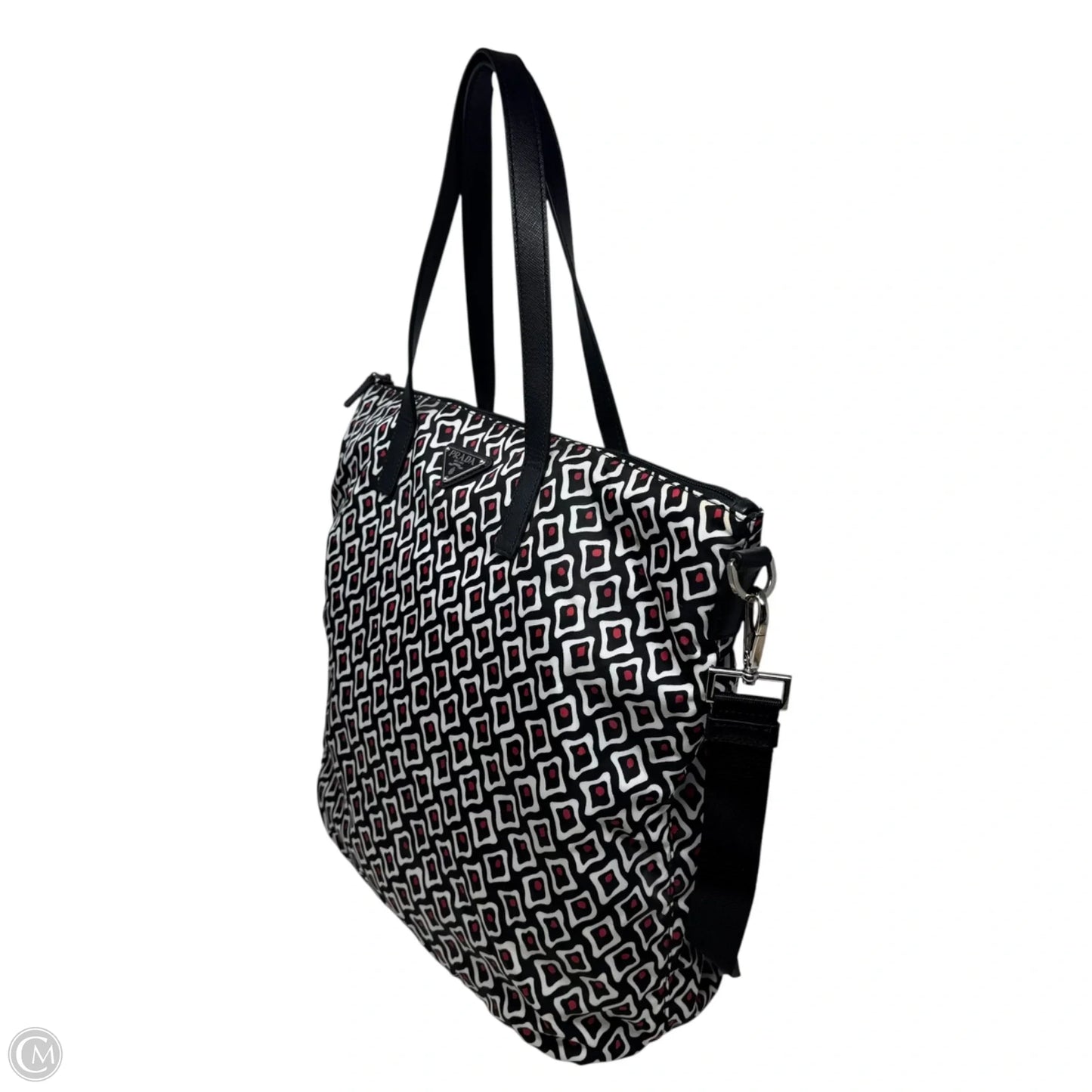 Tessuto Nylon Satchel Tote Luxury Designer By Prada, Size: Large