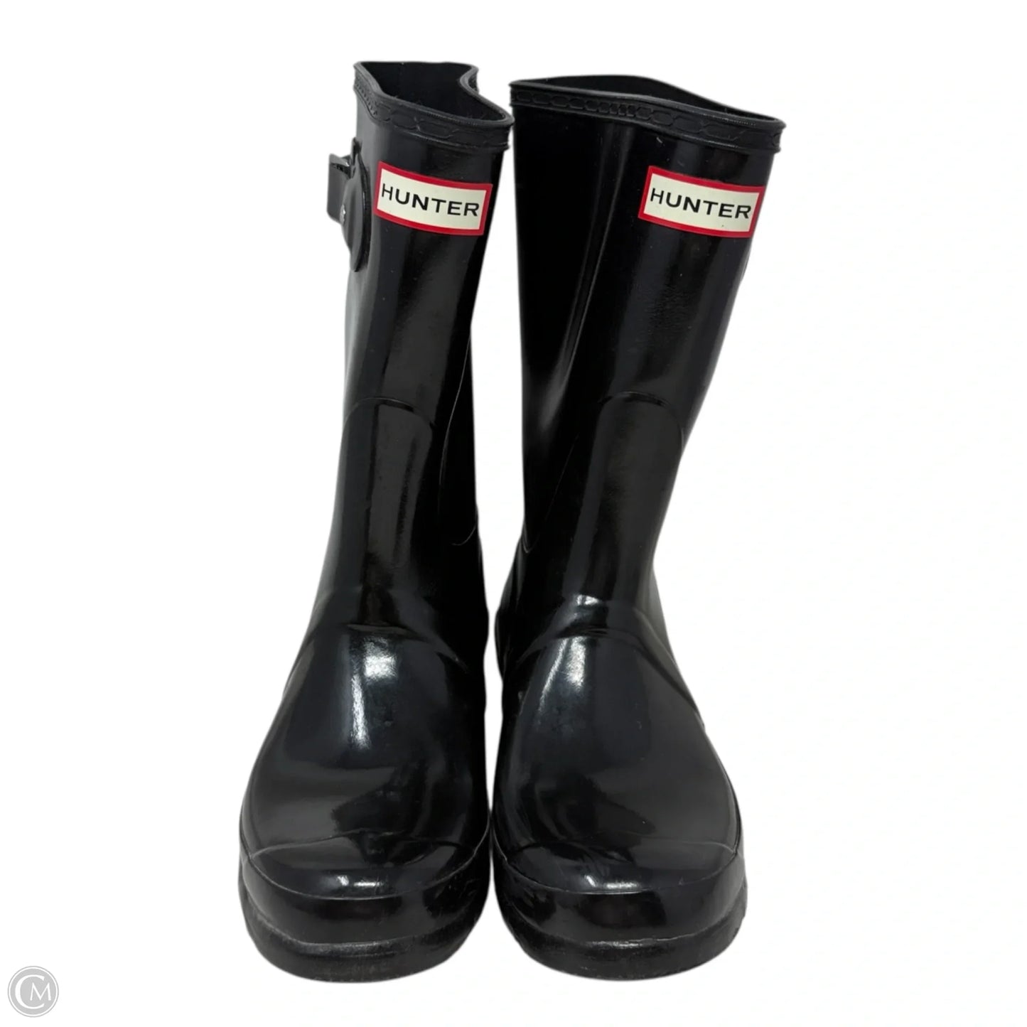 Original Short Gloss Rain Boots  By Hunter In Black, Size: 8