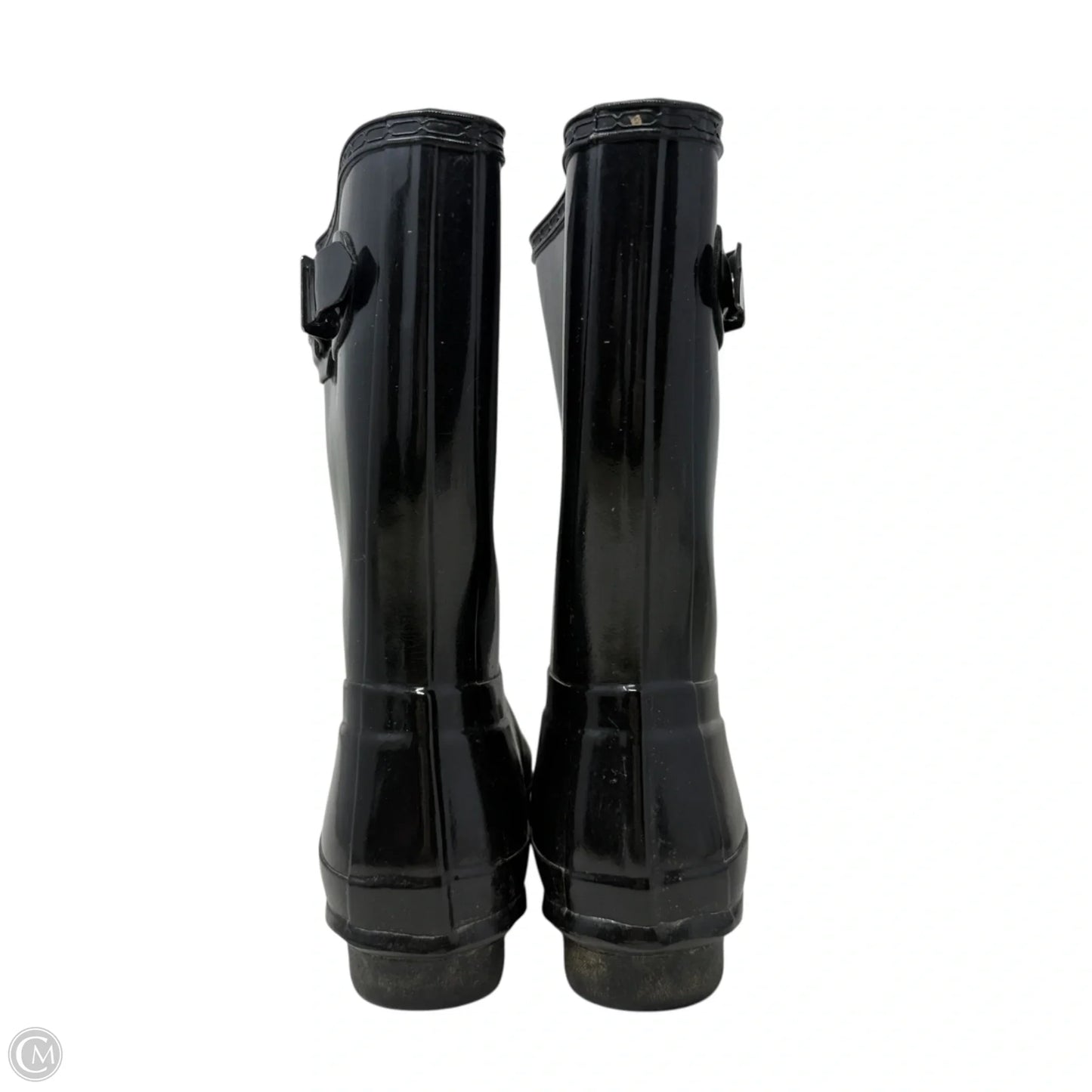 Original Short Gloss Rain Boots  By Hunter In Black, Size: 8