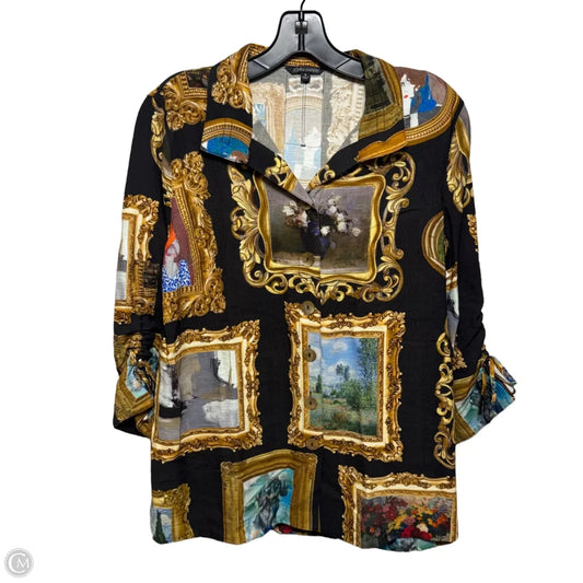 Essentials Top Long Sleeve By John Mark In Multi-colored, Size: S
