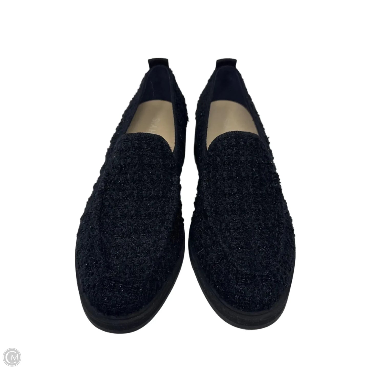 Tweed Loafer Shoes Flats By Rothys In Black, Size: 7.5
