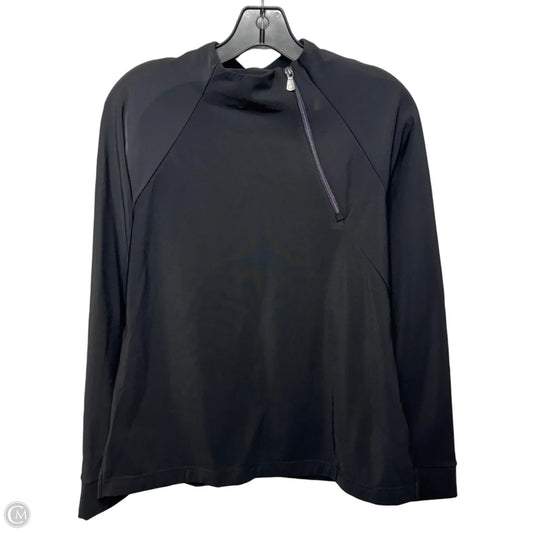 Athletic Top Long Sleeve By Anatomie In Black, Size: L