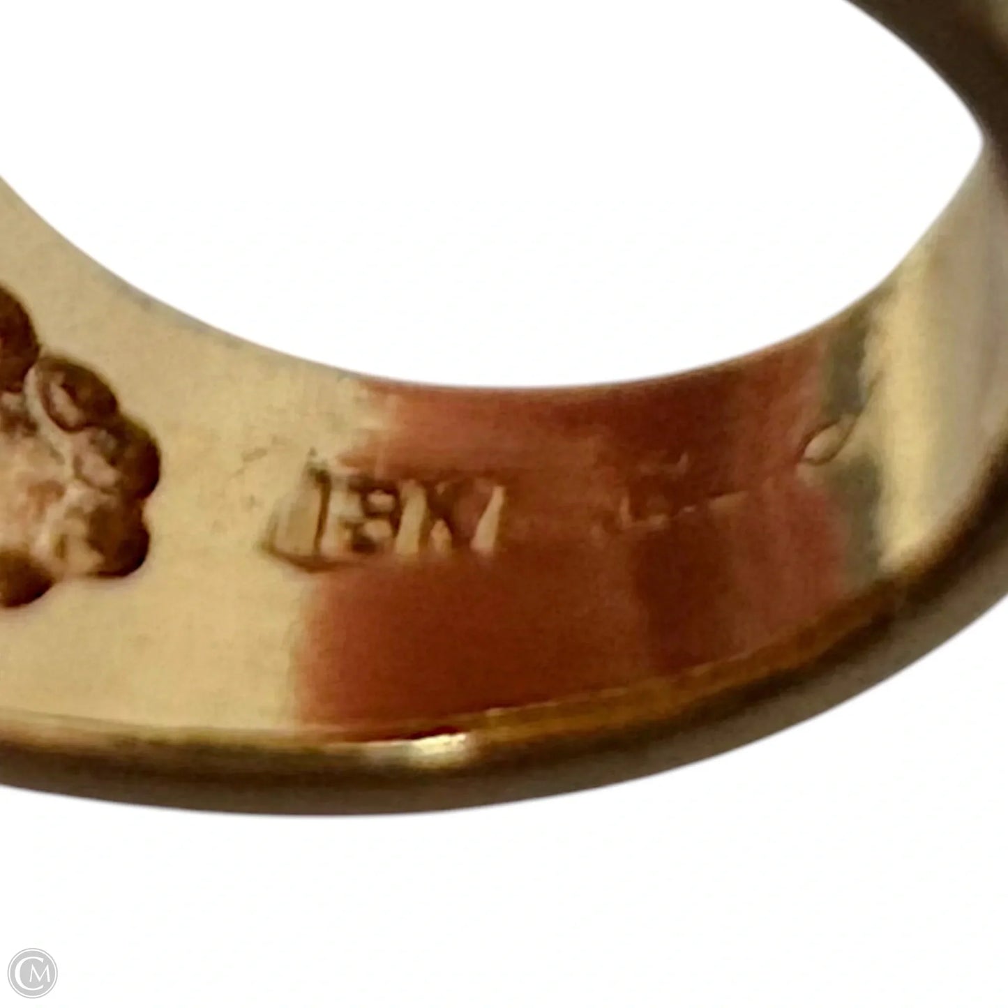 Paisley Enamel 18K Heavy Gold Electroplated Statement Ring,  Size: 5