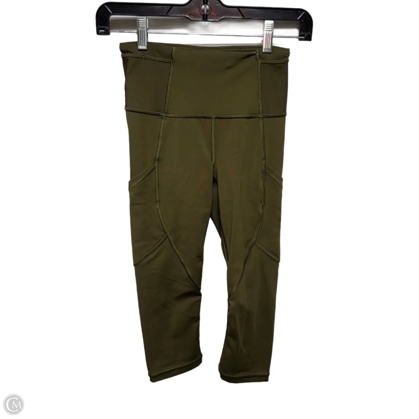 Athletic Capris By Lululemon In Green, Size: 2