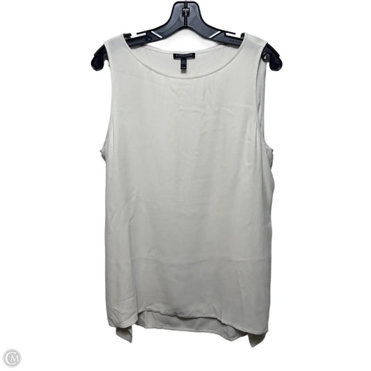 Silk Top Sleeveless By Eileen Fisher In Ivory, Size: Lp