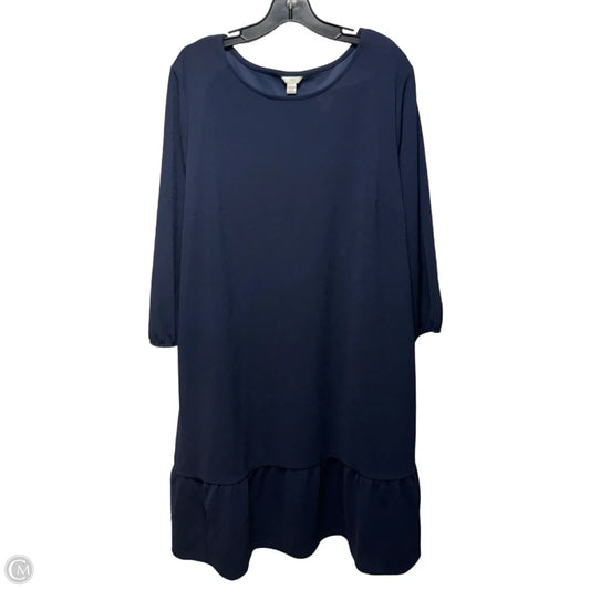 Dress Casual Midi By Cato In Navy, Size: 2x