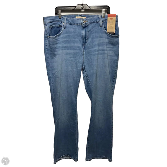 725 High Rise Bootcut Jeans By Levis In Blue Denim, Size: 18