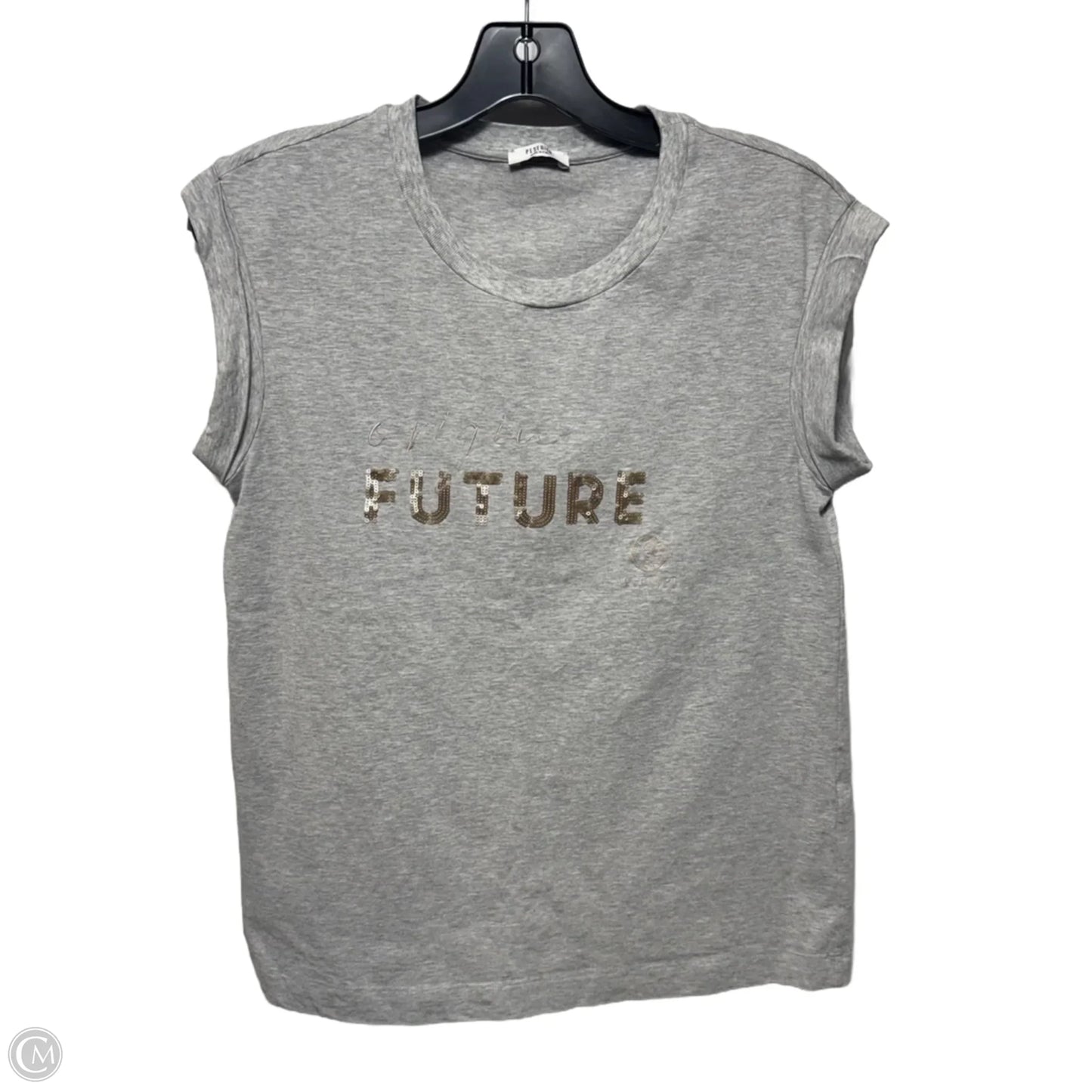 Top Sleeveless By Peserico  In Grey, Size: S (42 IT)