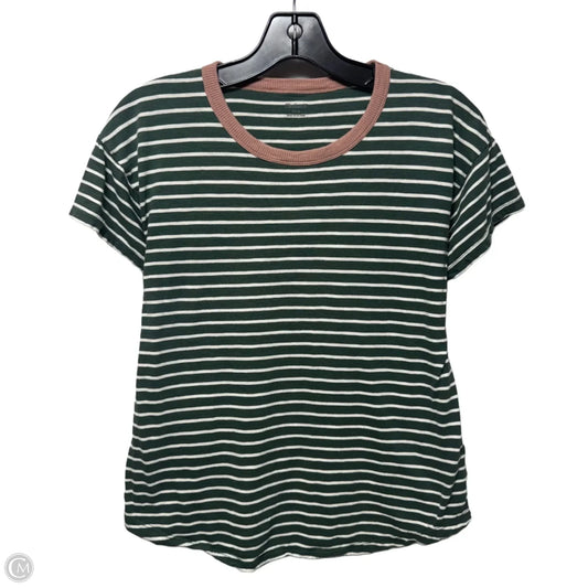 Top Short Sleeve By Madewell In Striped Pattern, Size: S