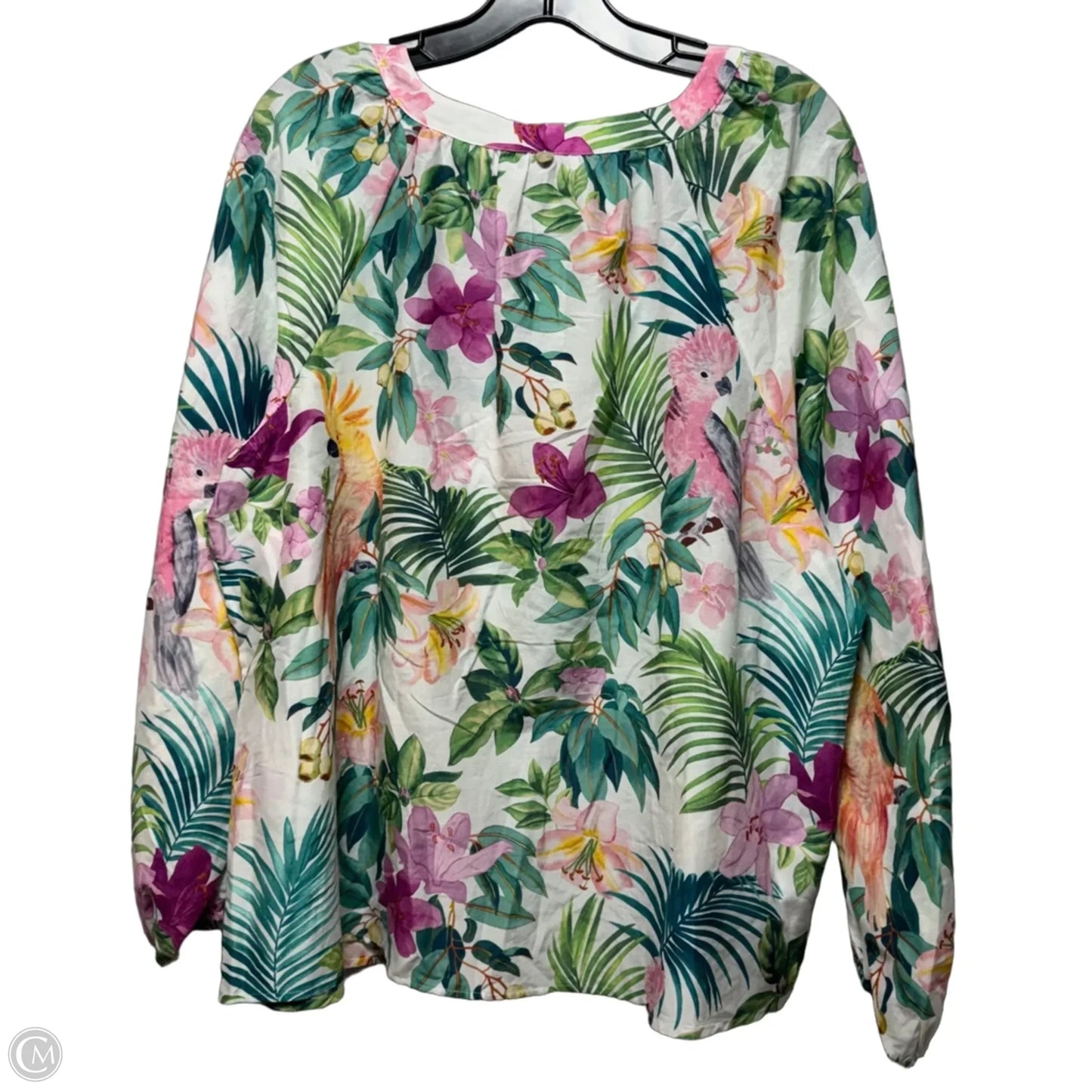 Top Long Sleeve By Tommy Bahama In Tropical Print, Size: Xl