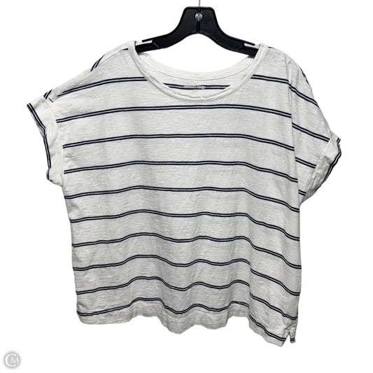 Top Short Sleeve Basic By Lands End In Striped Pattern, Size: 1x