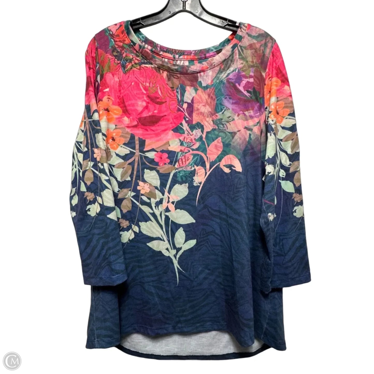 Top Long Sleeve By Soft Surroundings In Floral Print, Size: Xl