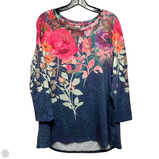 Top Long Sleeve By Soft Surroundings In Floral Print, Size: Xl