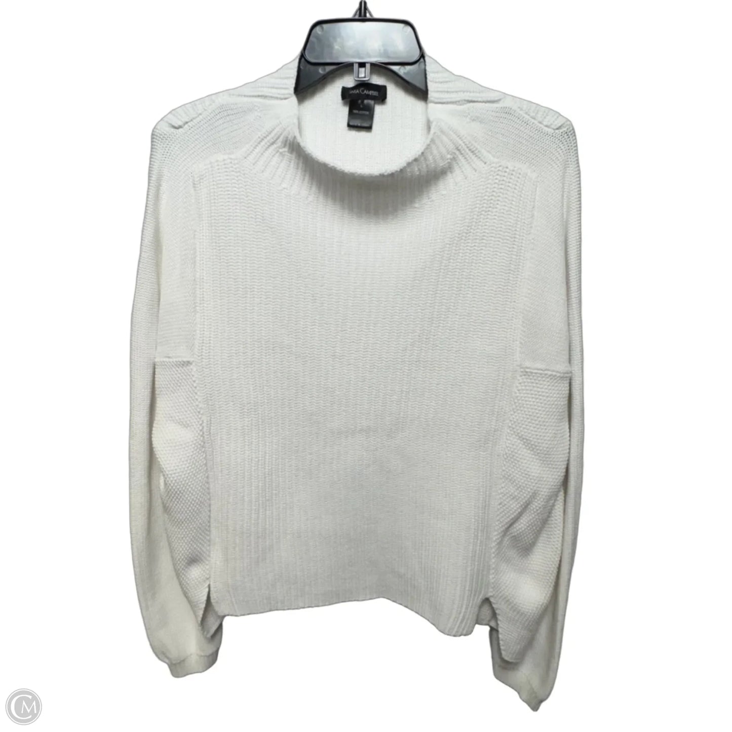 Cotton Sweater By Sara Campbell In White, Size: L