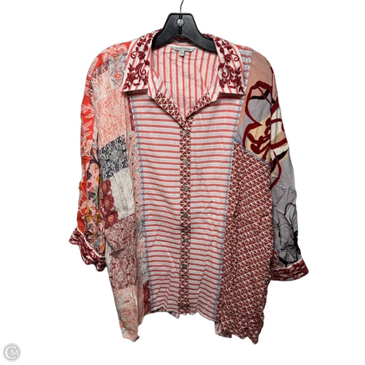 Tunic 3/4 Sleeve By John Mark In Multi-colored, Size: L/XL