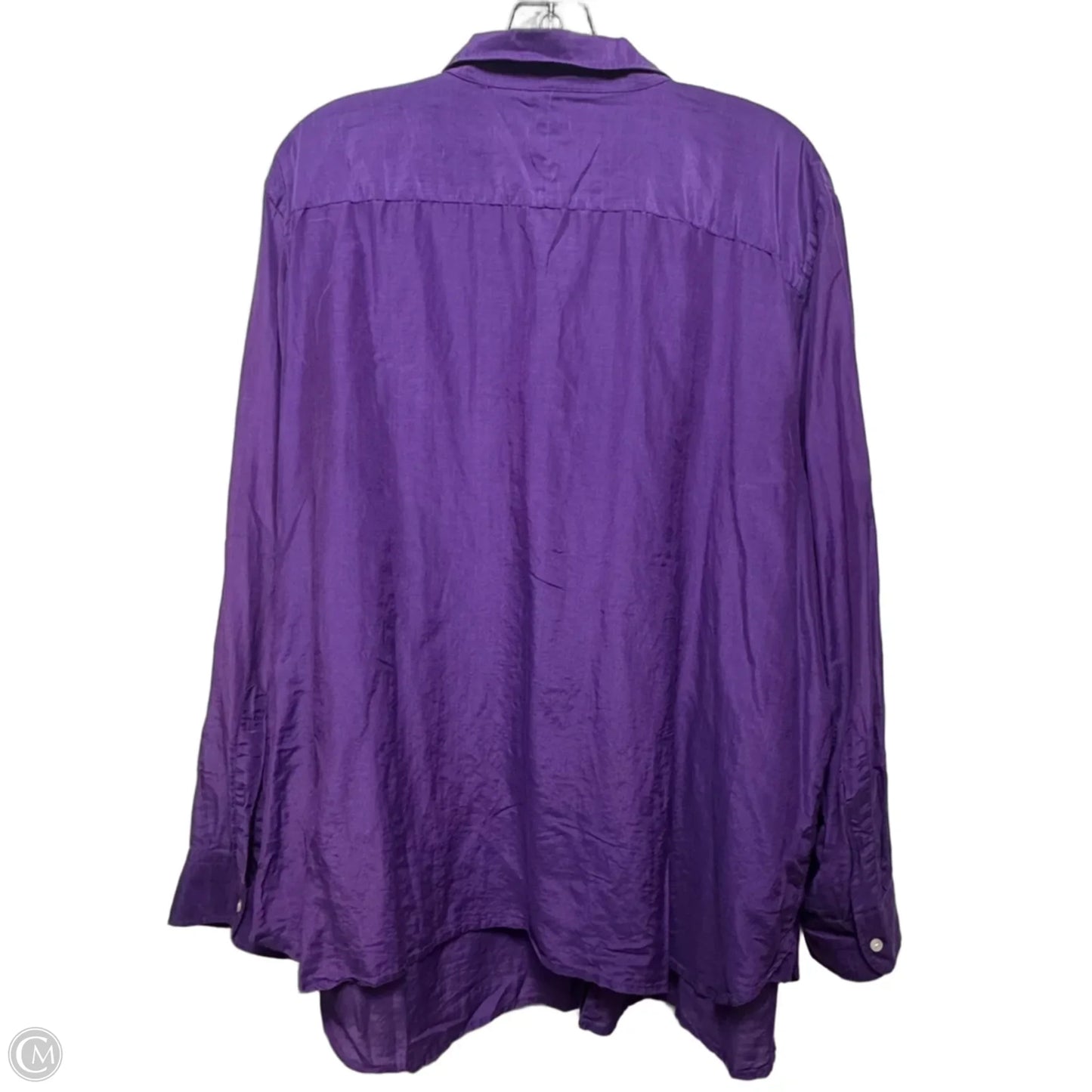 Top Long Sleeve By Lauren By Ralph Lauren In Purple, Size: 3x