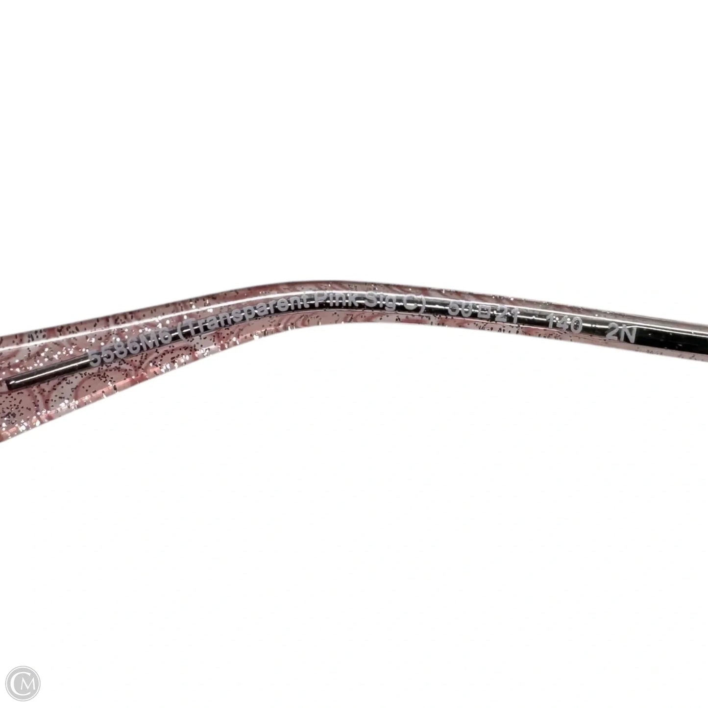 Transparent Pink Signature Glitter 5586M6 Sunglasses Designer By Coach
