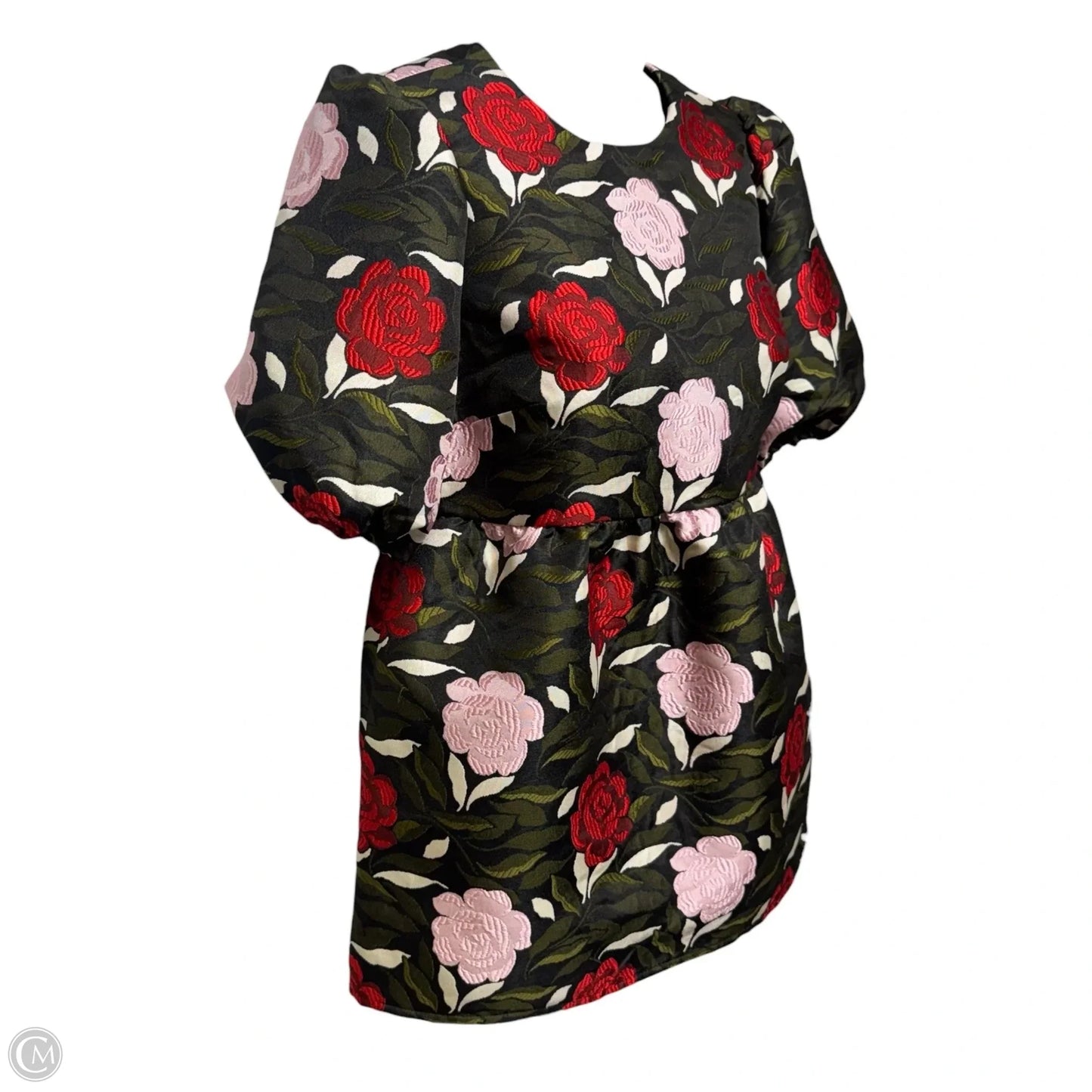 Rose Garden Brocade Top Short Sleeve Designer By Kate Spade In Floral Print, Size: 0