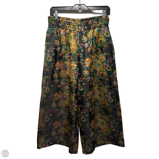 The Somerset Pull-On Cropped Pants Jacquard Edition By Anthropologie In Floral Print, Size: XS