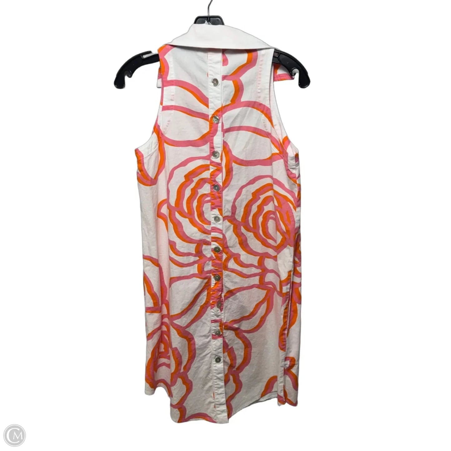 Dress Casual Midi By Finely In Pink & White, Size: Xs