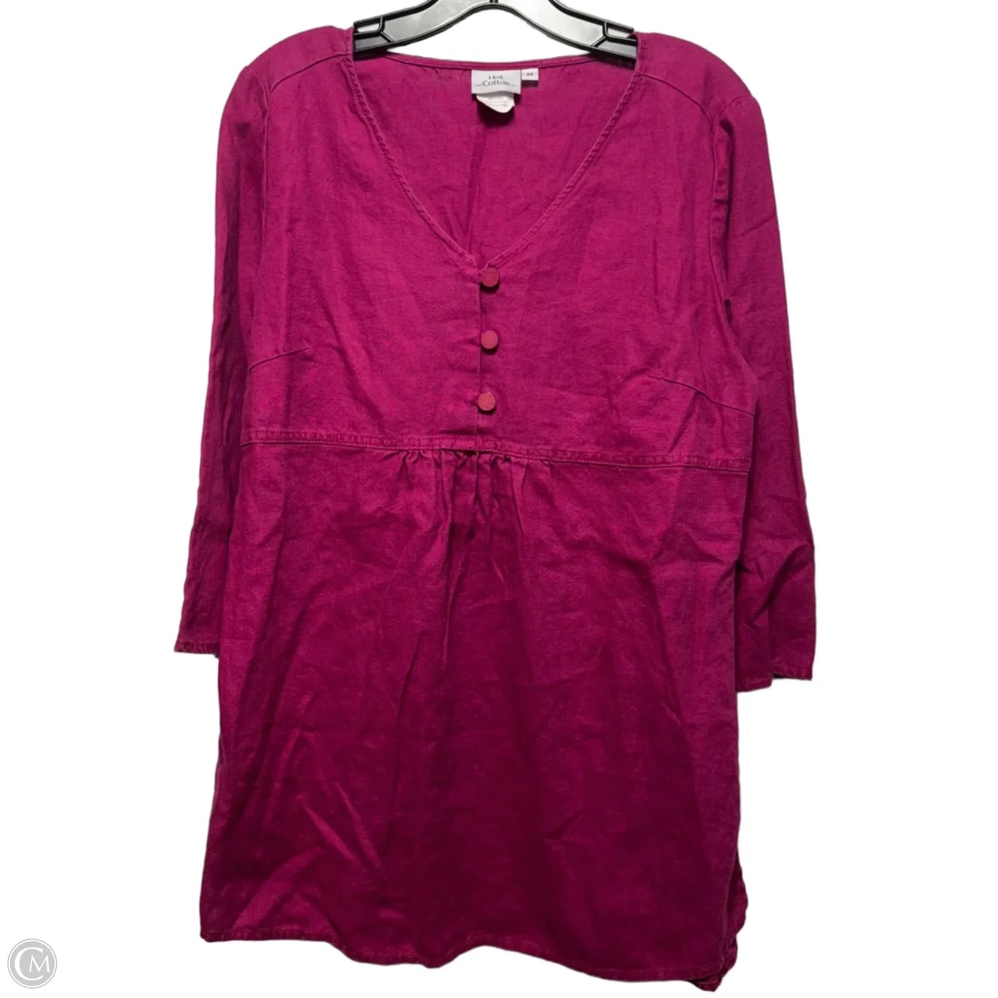 Top Long Sleeve By Hot Cotton In Pink, Size: M