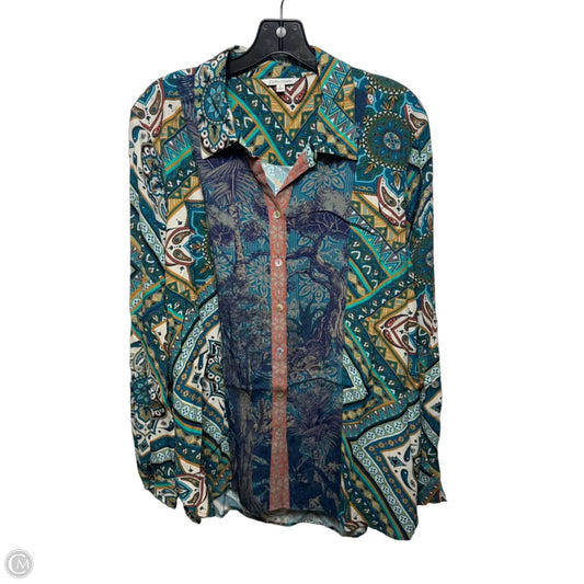 Spice Market Tunic Long Sleeve By John Mark In Multi-colored, Size: L