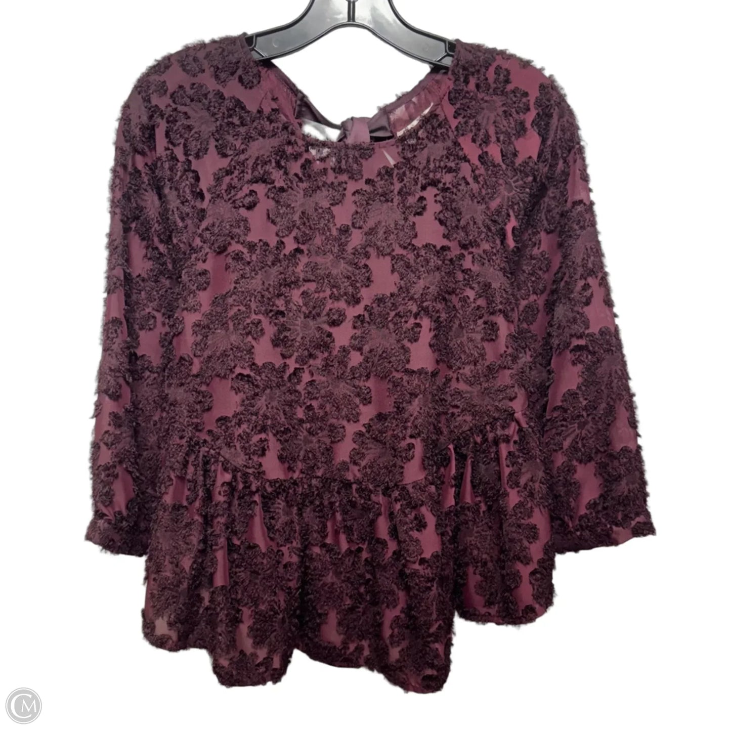 Top 3/4 Sleeve By Altard State In Maroon, Size: S