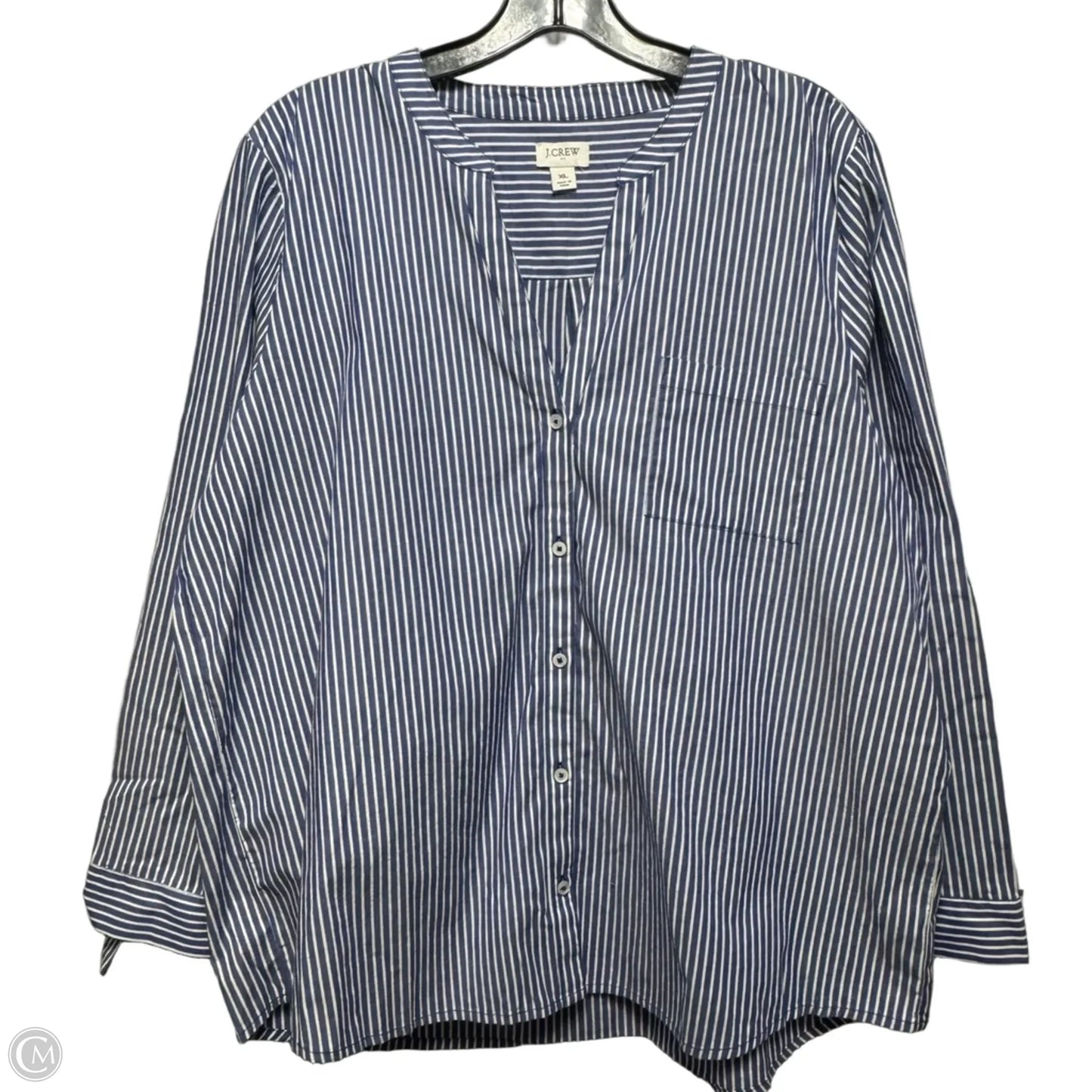 Top Long Sleeve By J. Crew In Striped Pattern, Size: Xl