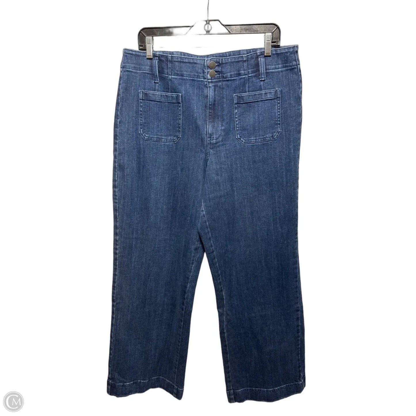 Relaxed Jean Trouser By Talbots In Blue Denim, Size: 14
