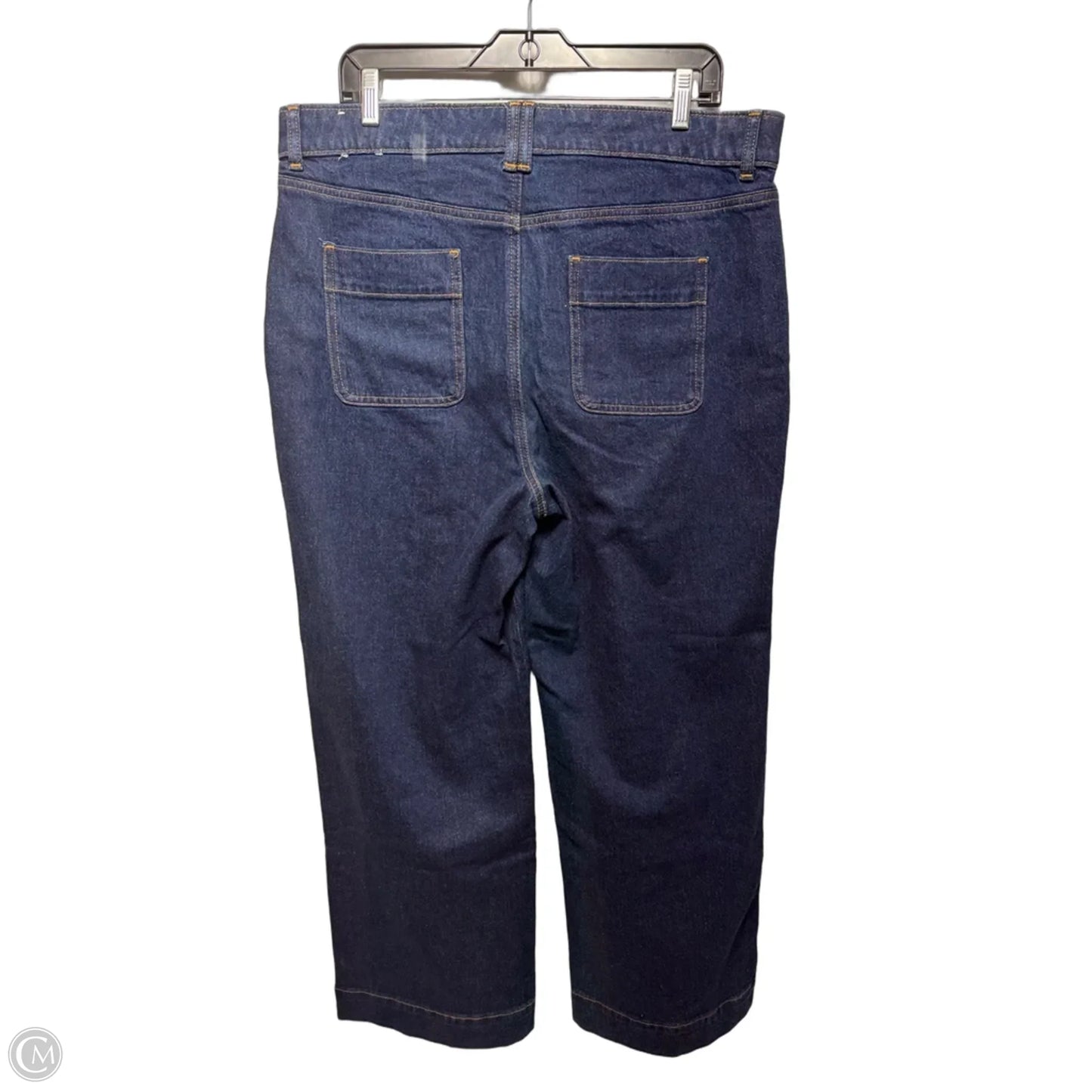 Classic Jean Trouser By Talbots In Blue Denim, Size: 14