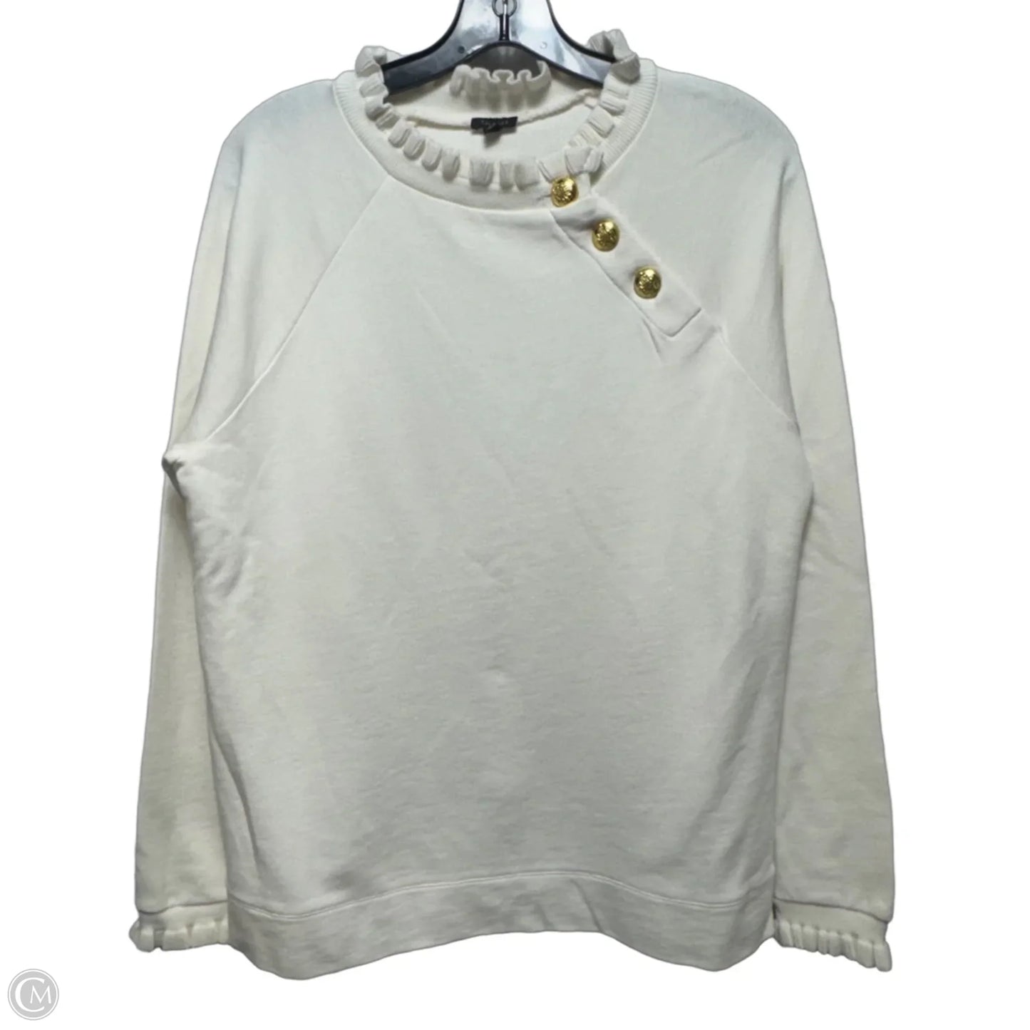 Top Long Sleeve By Talbots In Cream, Size: M