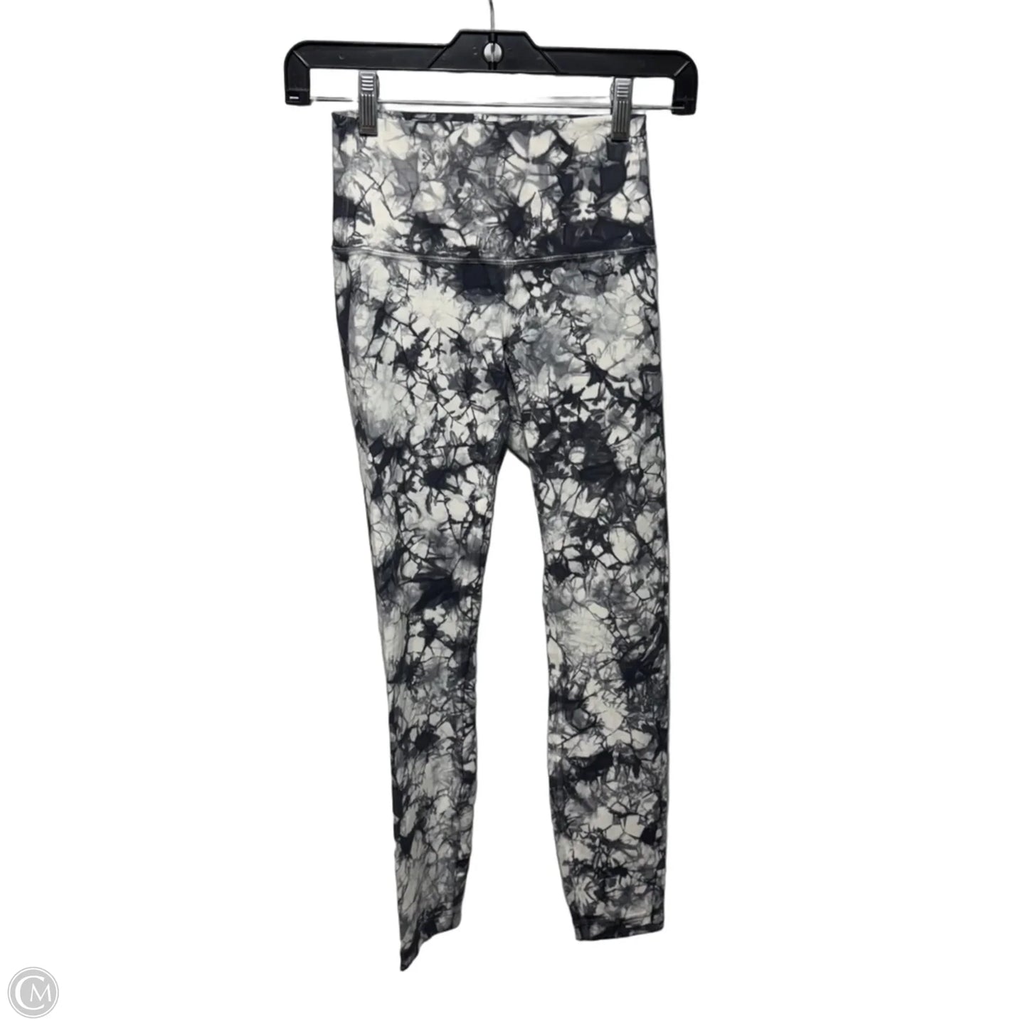 Athletic Leggings By Lululemon In Cream & Grey, Size: 2