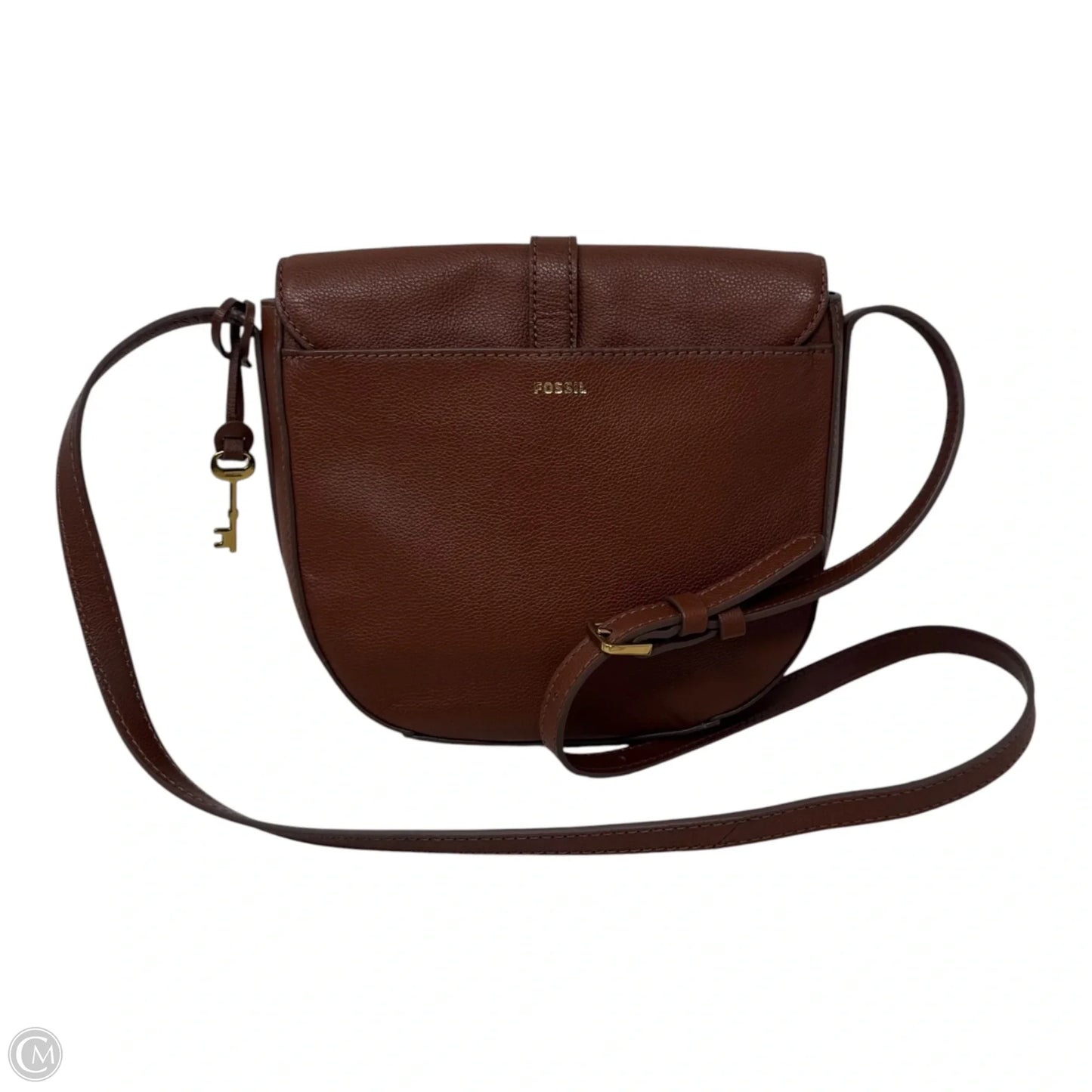 Handbag Leather By Fossil, Size: Small