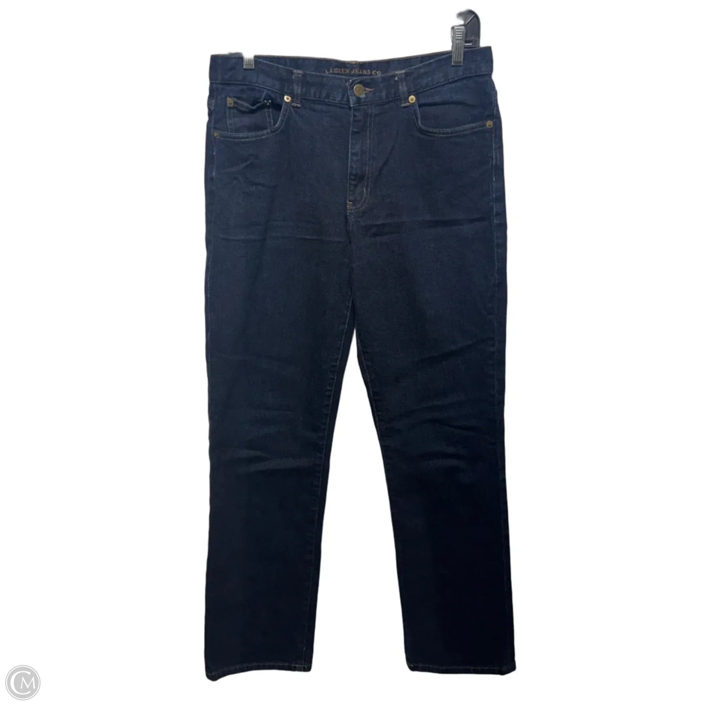 Jeans Straight By Lauren By Ralph Lauren In Blue Denim, Size: 10