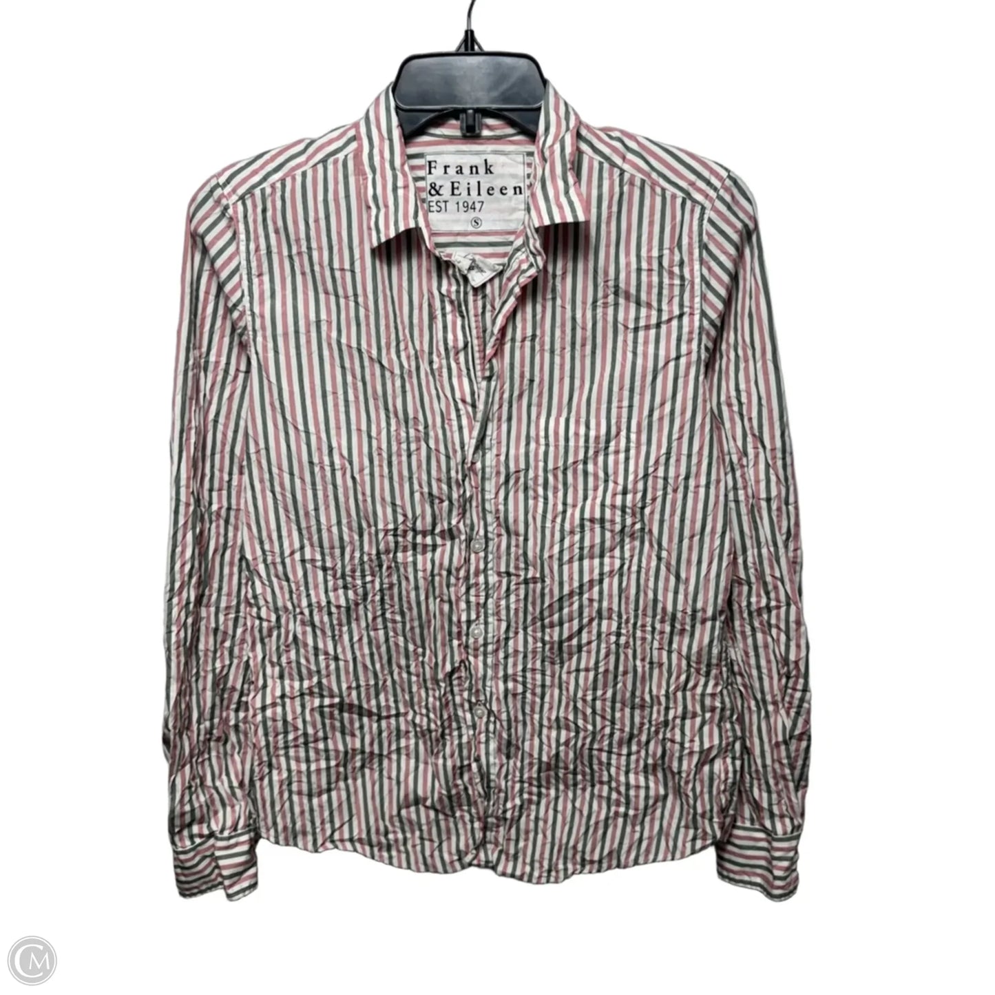 Wrinkled Barry Top Long Sleeve By Frank And Eileen In Striped Pattern, Size: S
