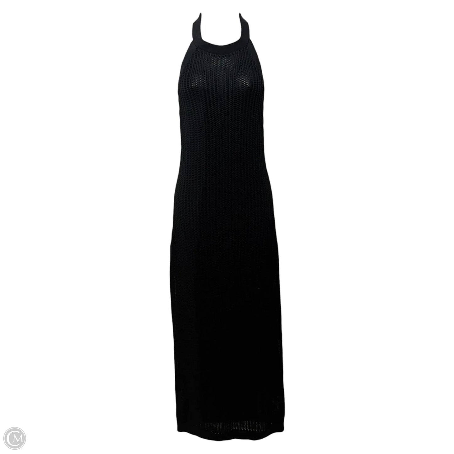 Halter Knit Swimwear Cover-up By Quince In Black, Size: S
