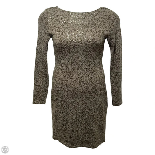 Nala Knit Sequin Mini Dress Designer By Alice + Olivia In Taupe, Size: M (estimated)