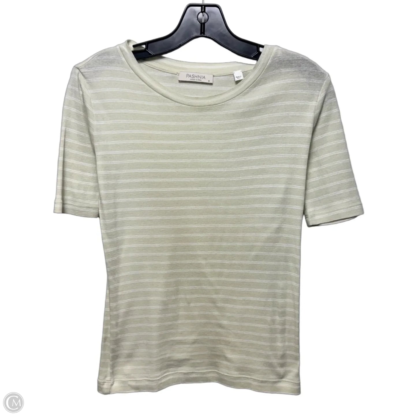 Top Short Sleeve By Pashnia In Striped Pattern, Size: M