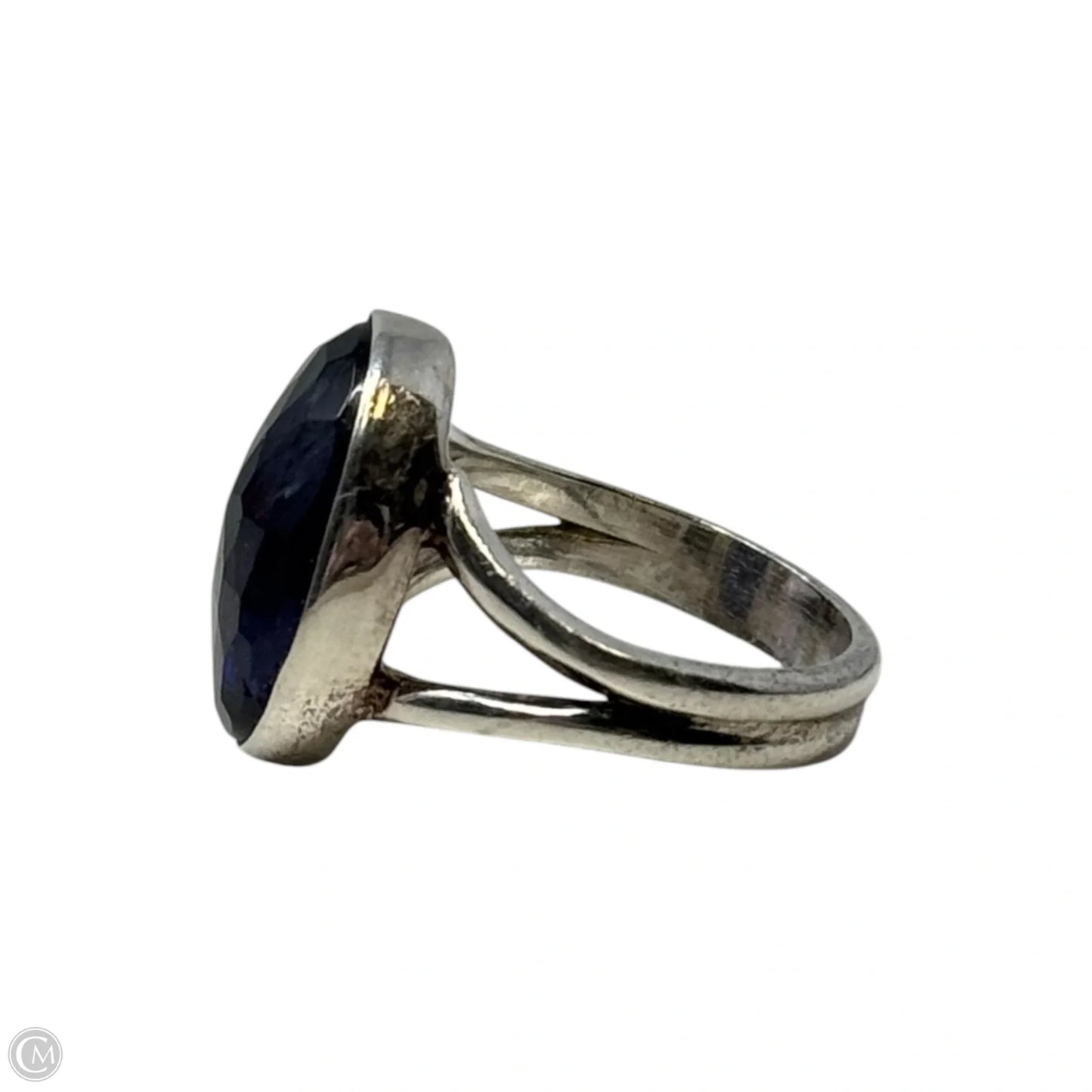 Blue Stone Ring Sterling Silver, Size: 5